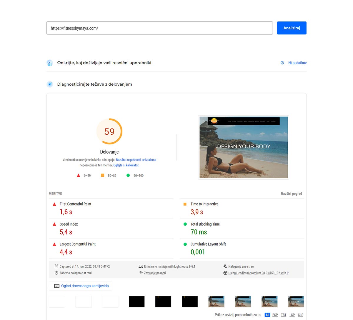desktop-speed-test-stara-stran